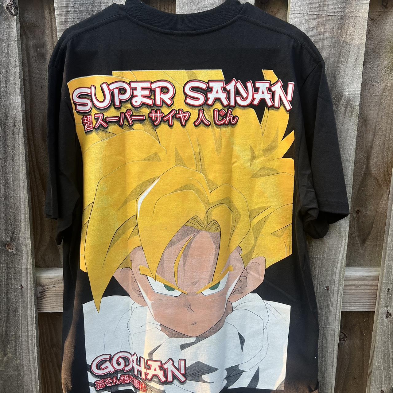 vintage style dragon ball gohan aop shirt with front... - Depop