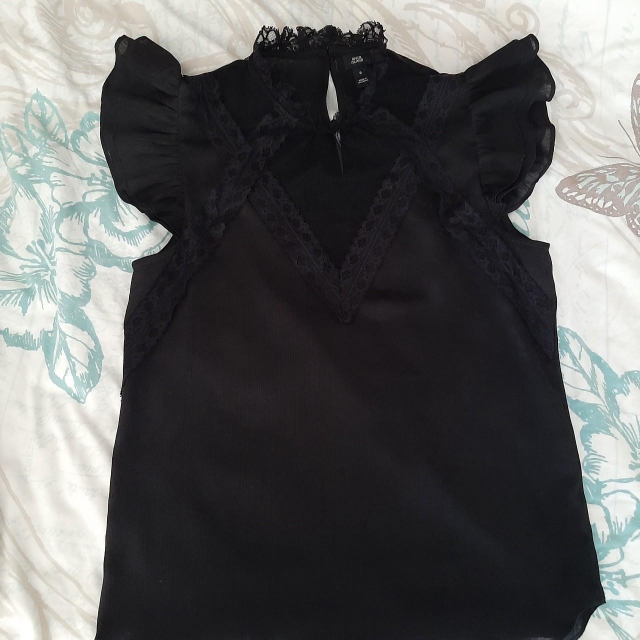 River Island Women's Black Shirt Depop