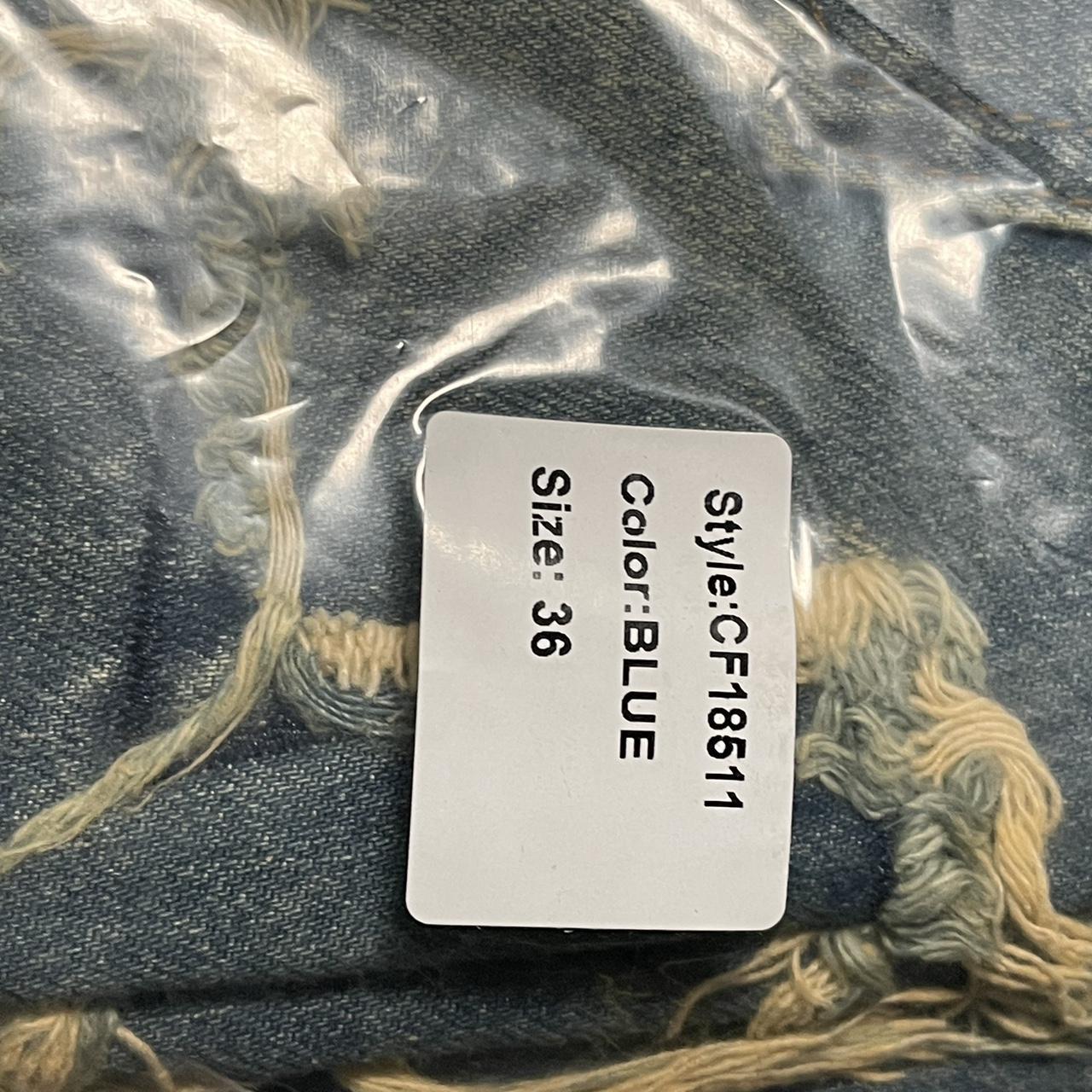 Youthood 'Cross' Jorts Size:36 Color:Blue Unique... - Depop