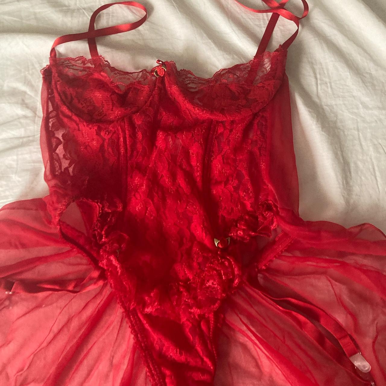 Victoria's Secret Women's Red Corset | Depop