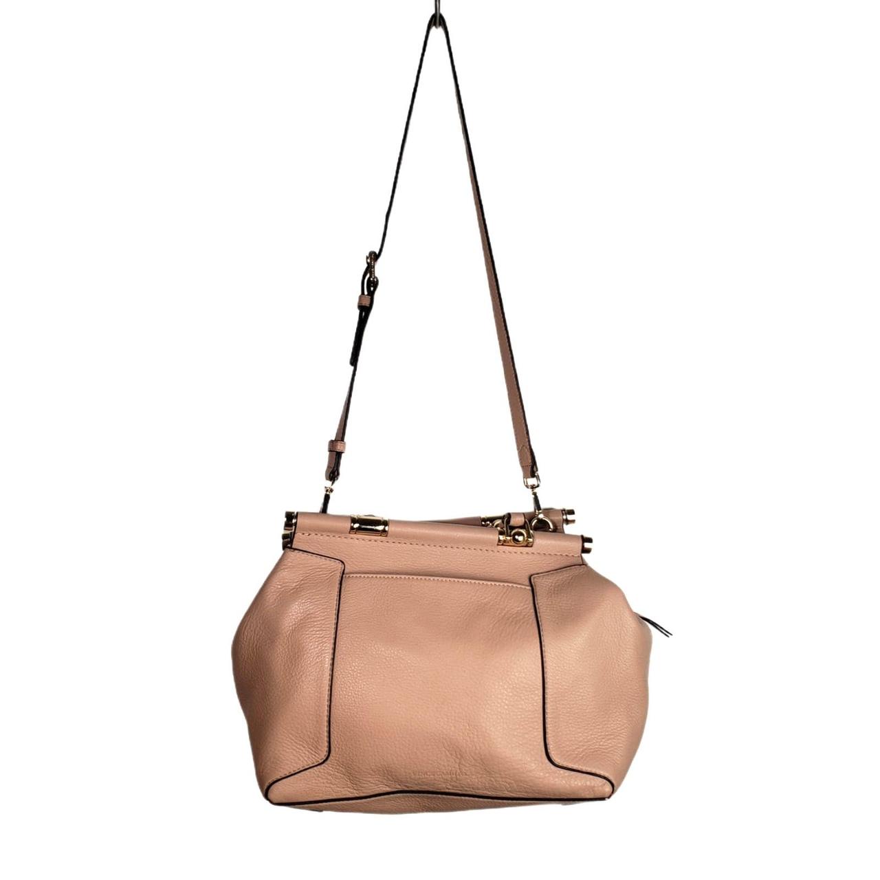 VINCE CAMUTO CARLA LEATHER SATCHEL IN NEW BEIGE