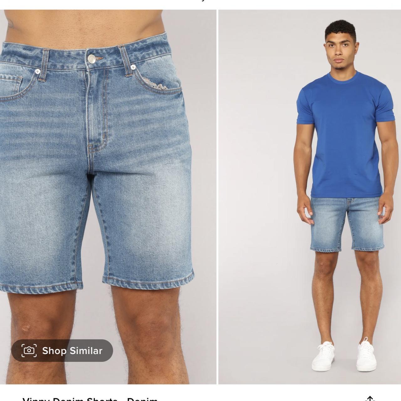 Fashion Nova Men's Navy Shorts Depop