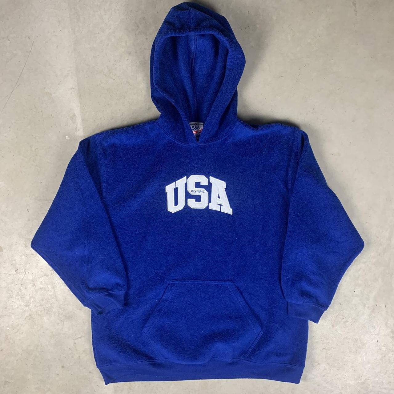 Vintage USA Olympics fleece hoodie Size XL Fits like... - Depop