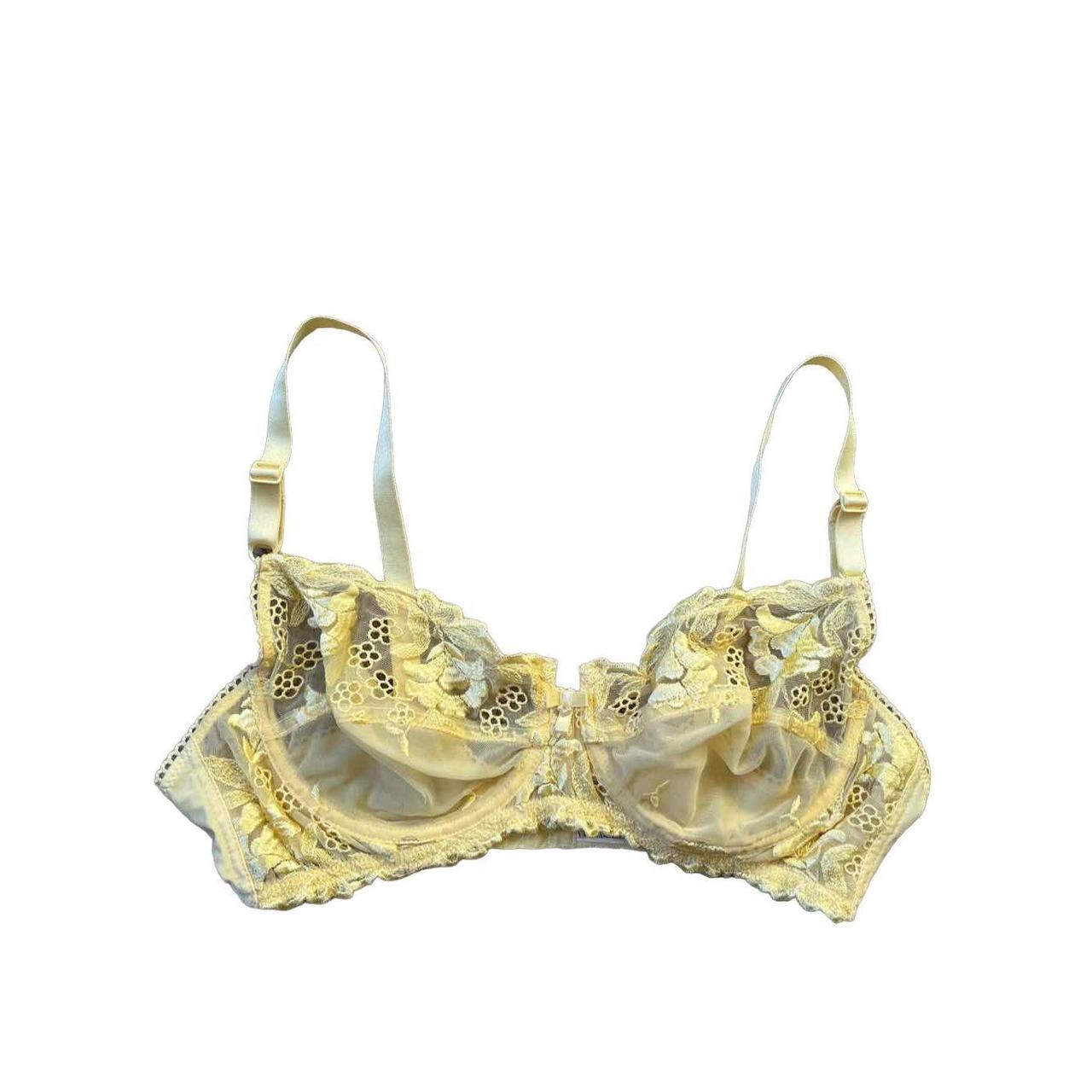 Vintage Donne Di Piera Yellow Lace Embroidered