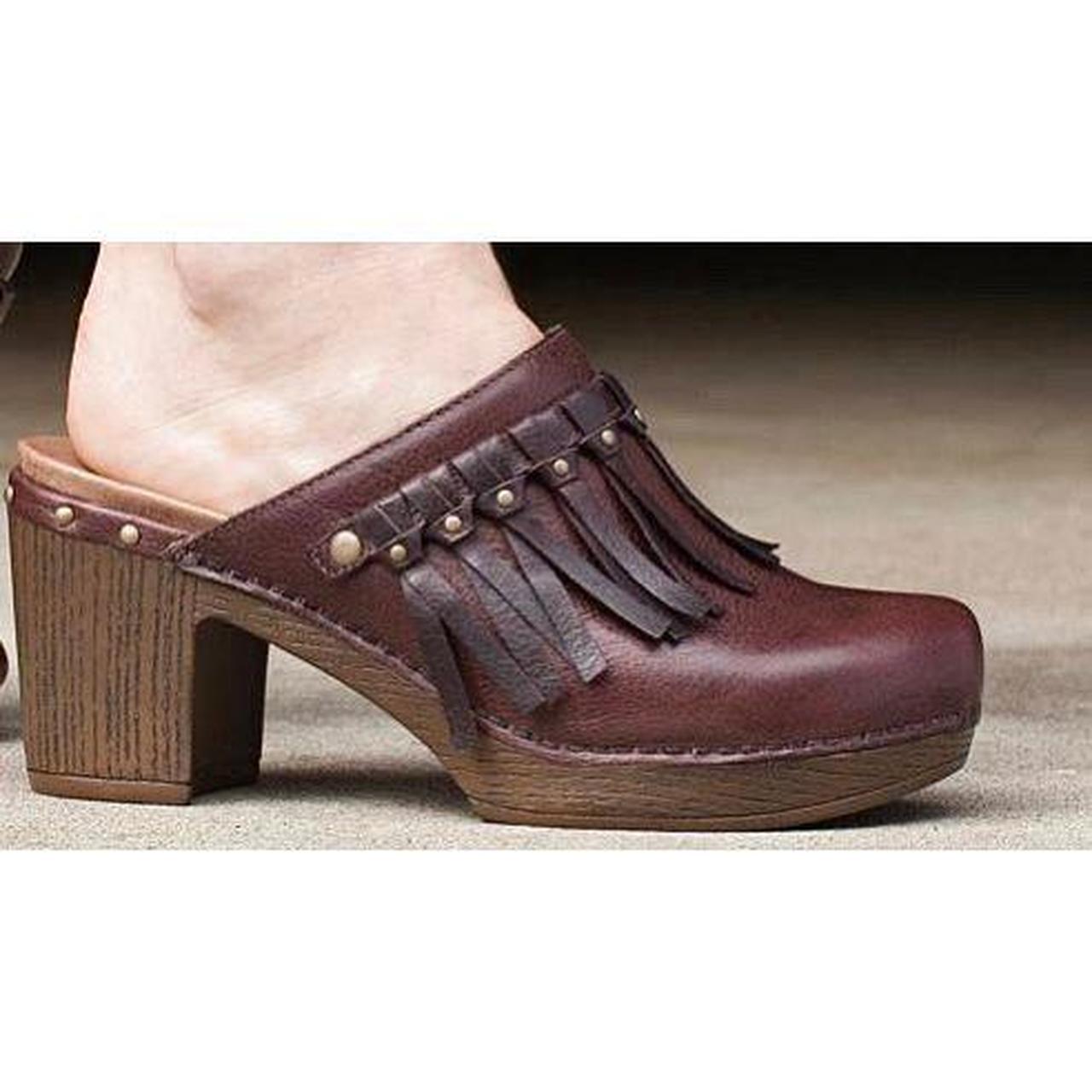 Dansko store fringe clogs