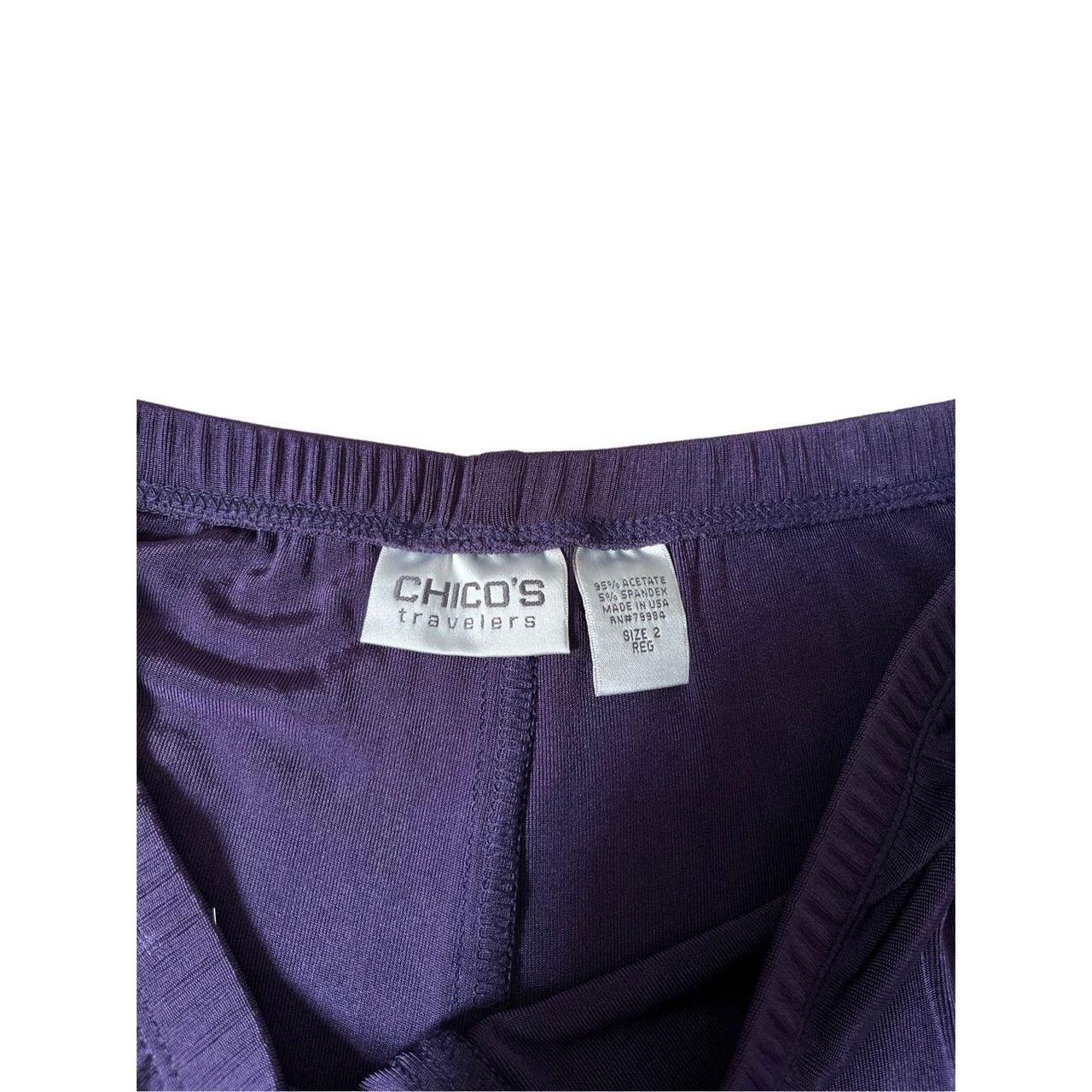 Chico's travelers pull on dressy pants purple size - Depop