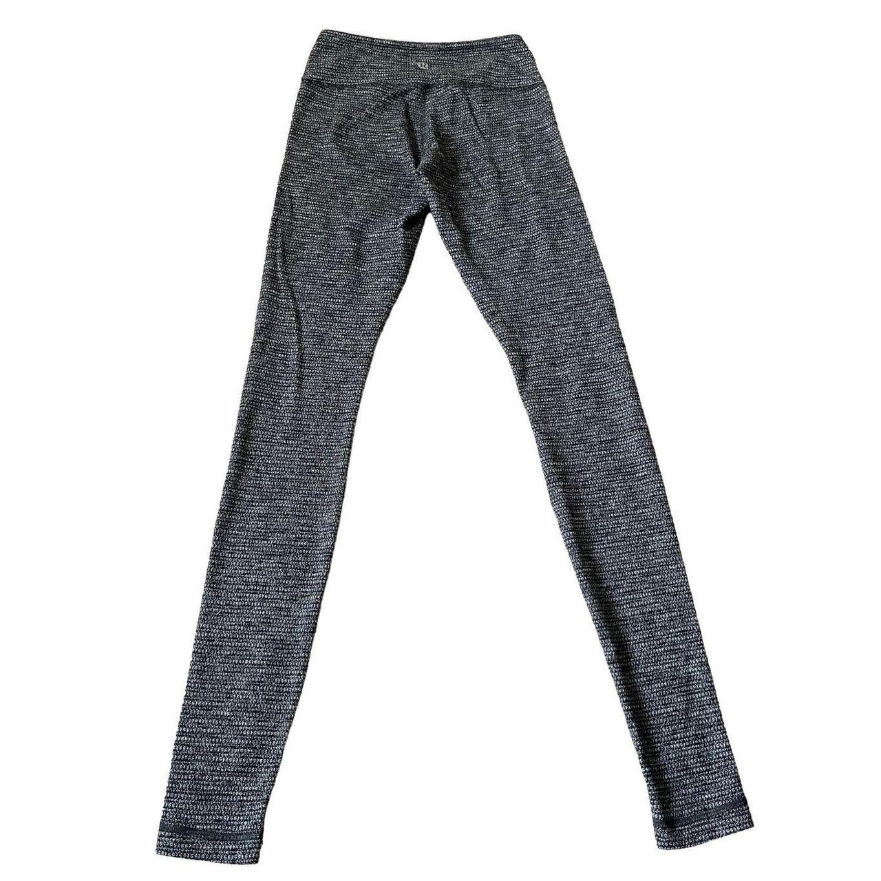 Lululemon Wunder Under Pant III Coco Pique Black White Leggings