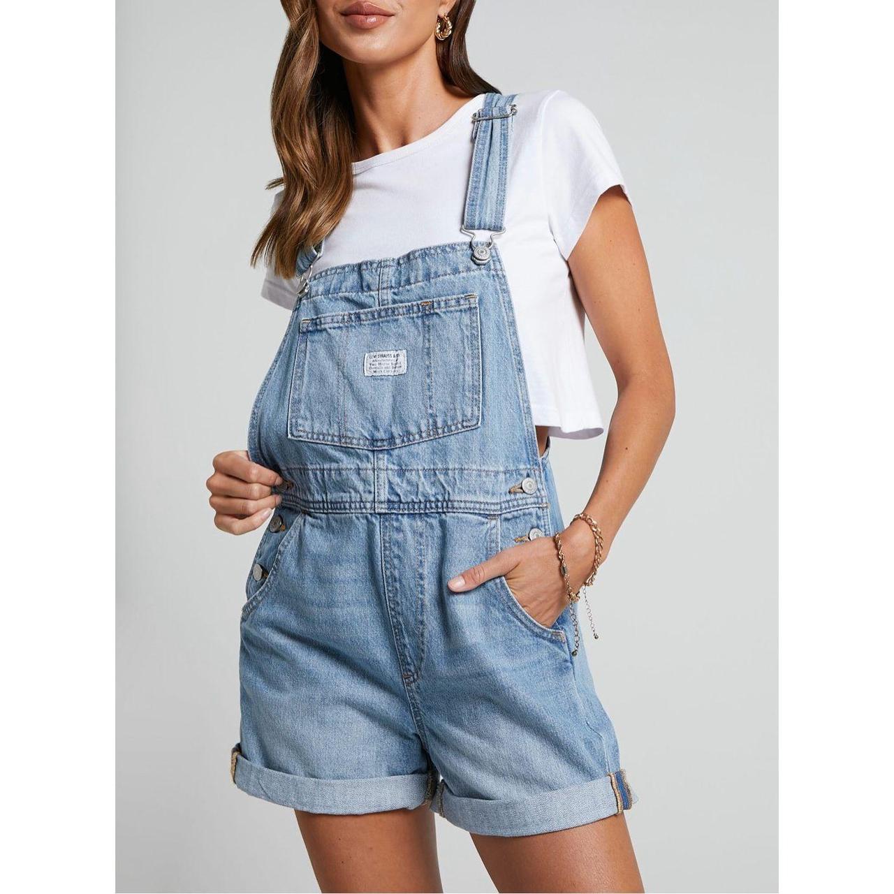 Levi's womens on sale short overalls