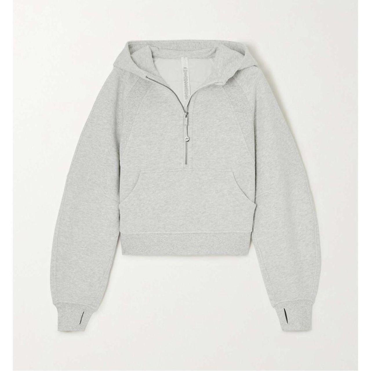 Lululemon Scuba Half-zip Cotton-blend Hoodie - Gray