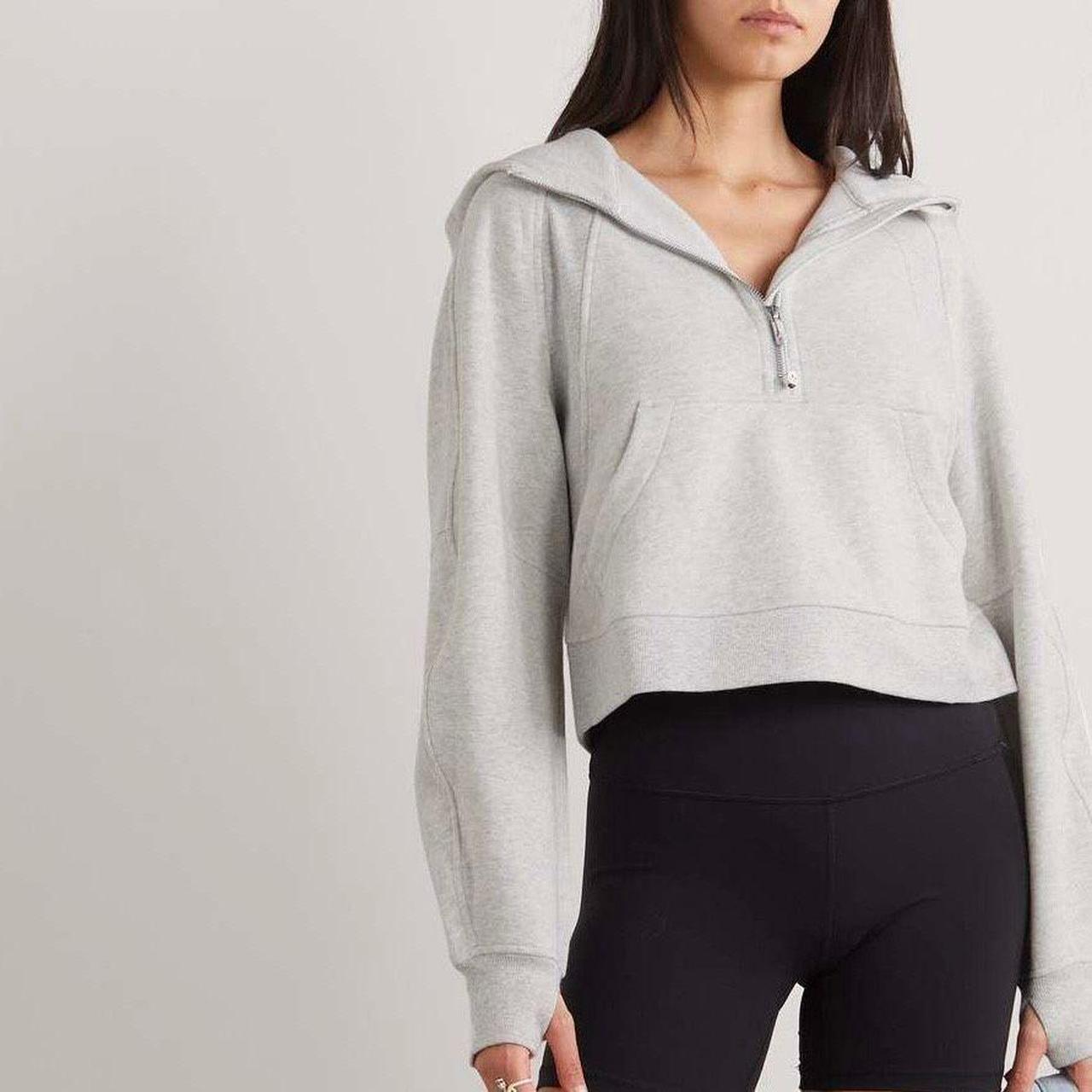 Lululemon Scuba Half-zip Cotton-blend Hoodie - Gray