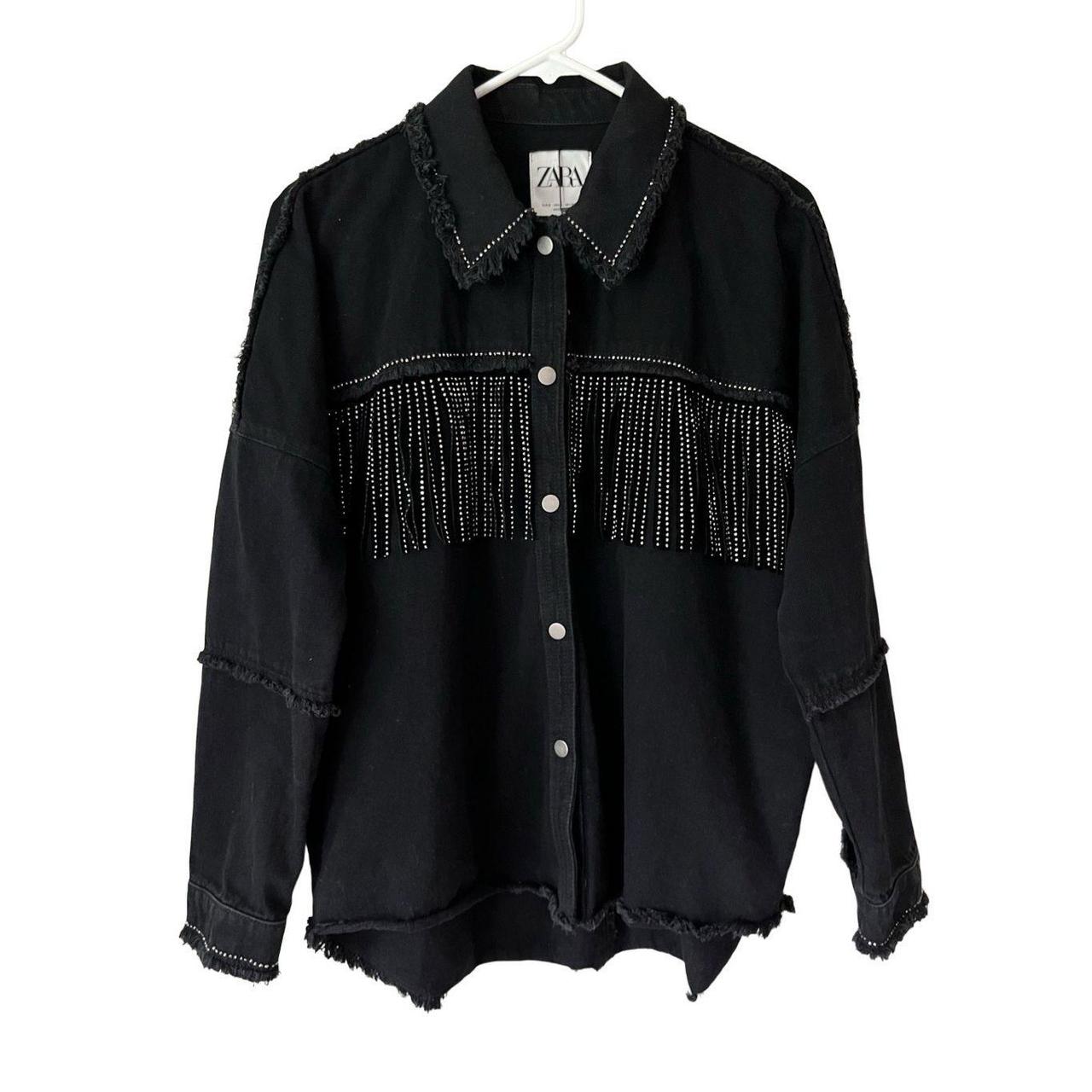 Studded denim jacket zara on sale