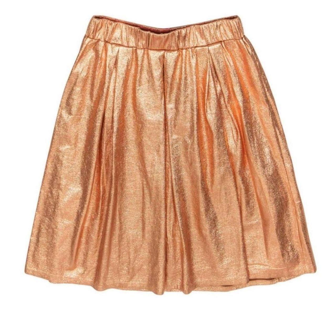 Metallic skirt copper best sale