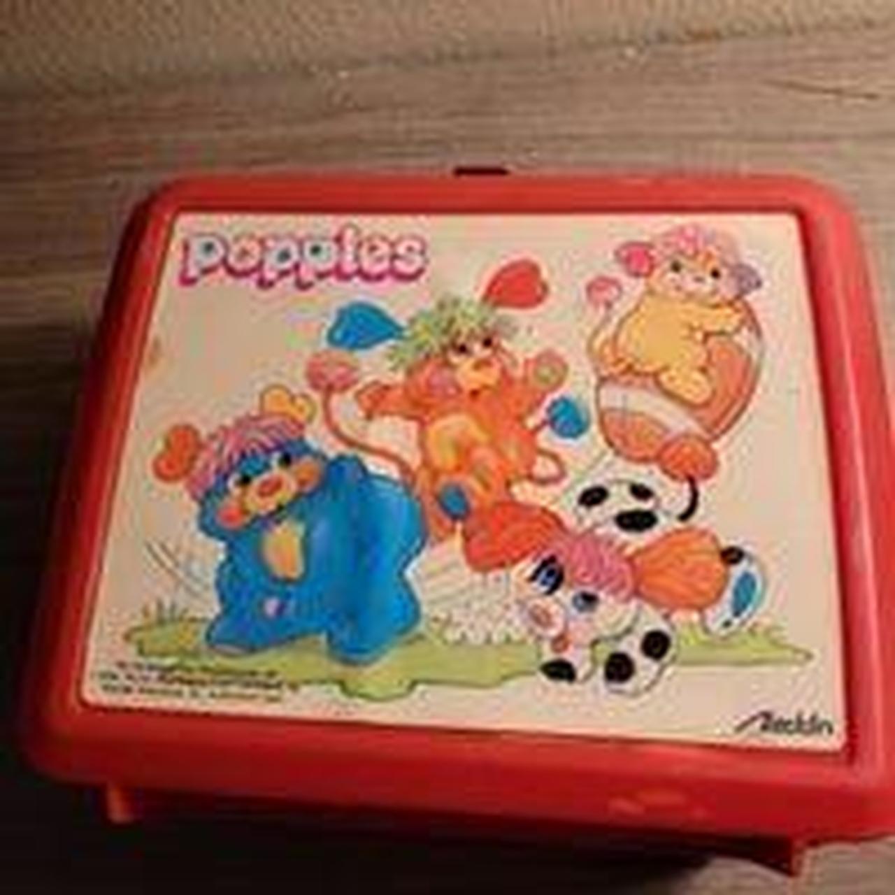 80s Popples lunch box outlet lot, thermos & vhs