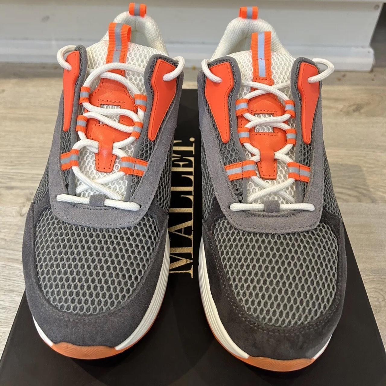 Mallet Cyrus Trainers UK Size 10 Grey / Orange... - Depop