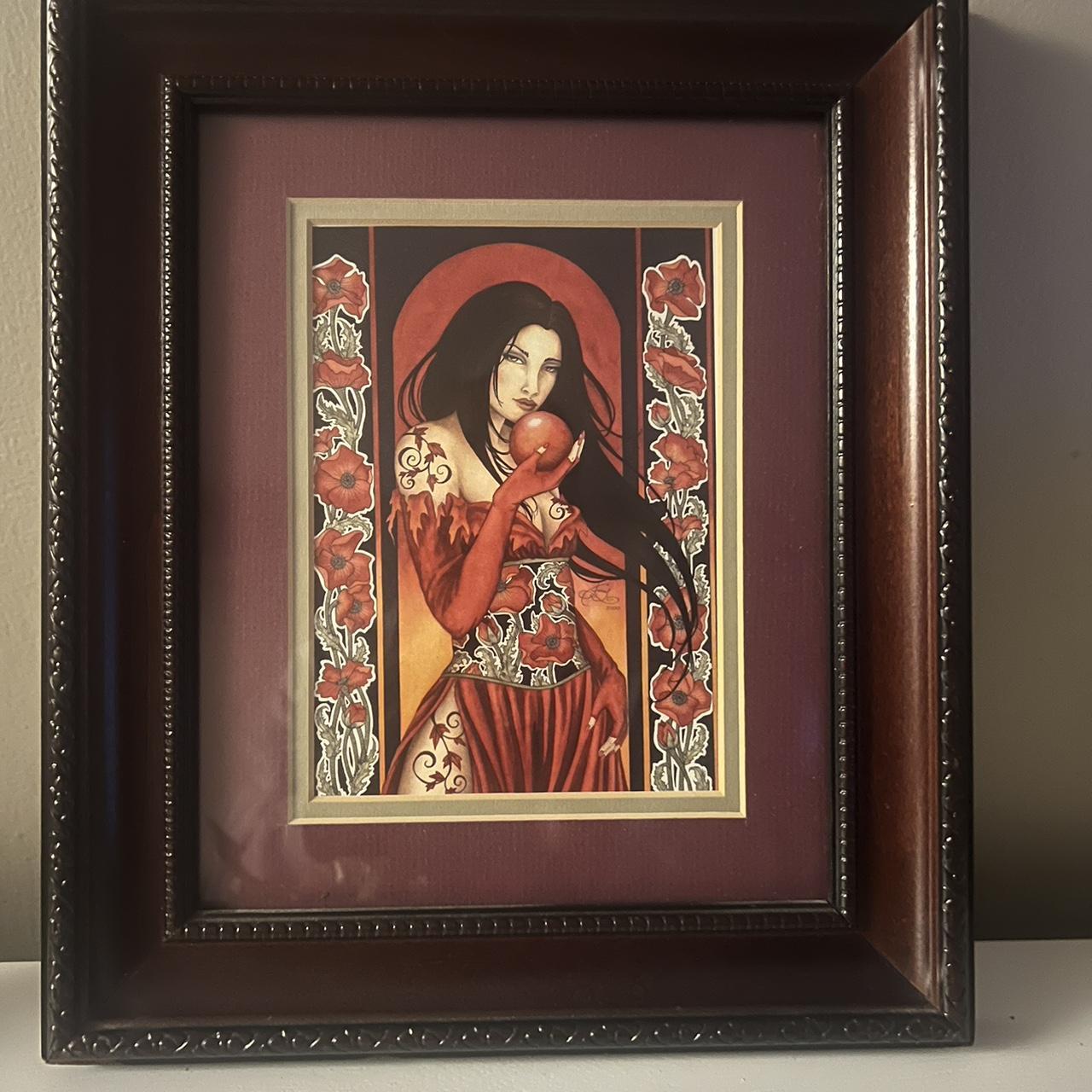 Amy Brown Morgana reprint, framed (Frame has a nick... - Depop