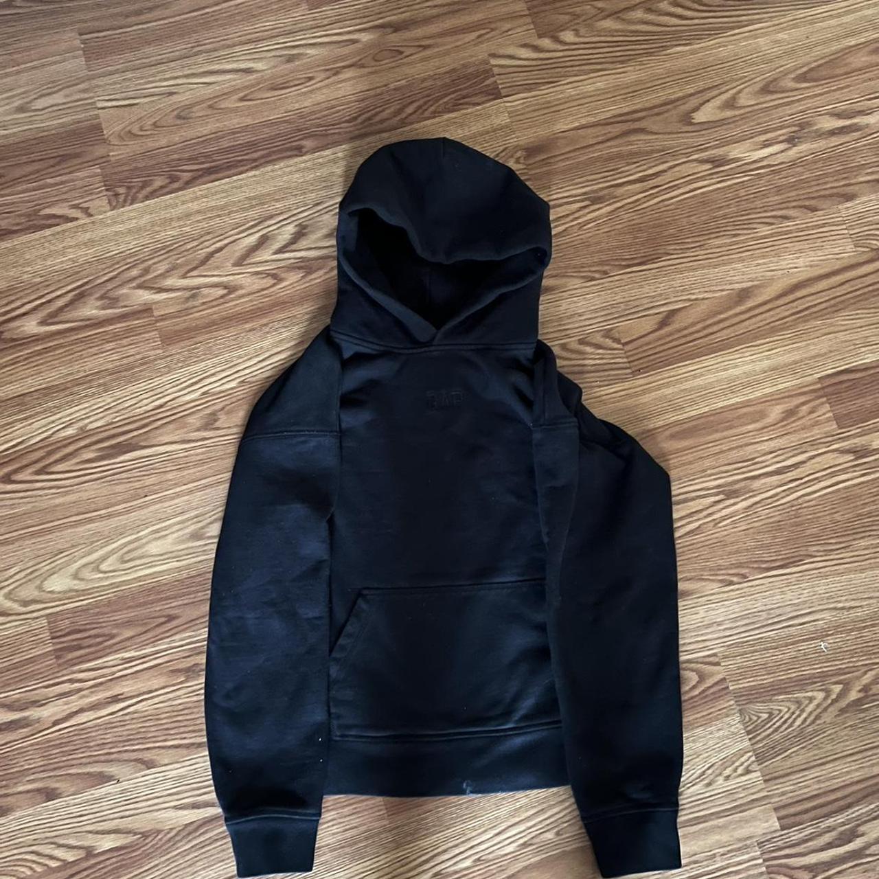 Black GAP blank hoodie -Perfect condition any... - Depop