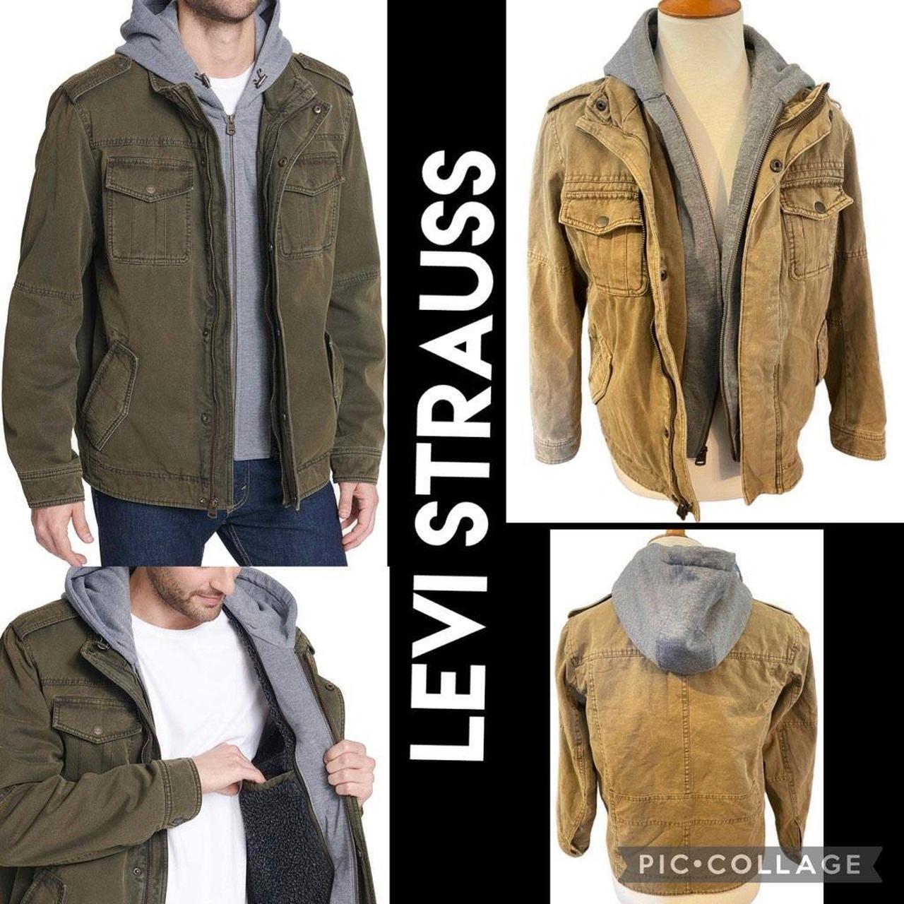 Levi's hooded outlet military jacket