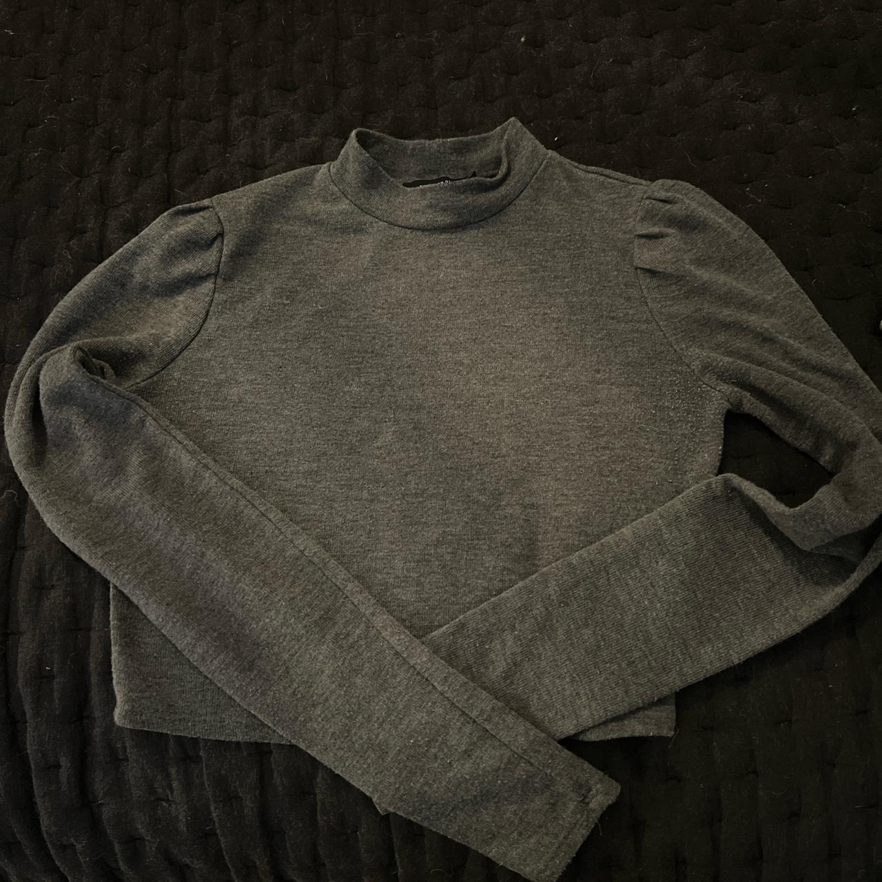 Forever 21 Cropped High Neck Long Sleeve - Depop