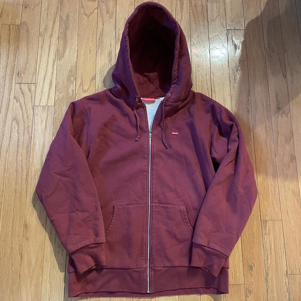 Supreme Zip Up Hoodie Men XL Small Box Logo Thermal...