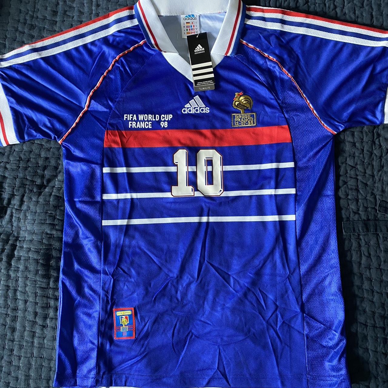 RARE RETRO FRANCE ‘98 WORLD CUP KIT - ZIDANE 10... - Depop