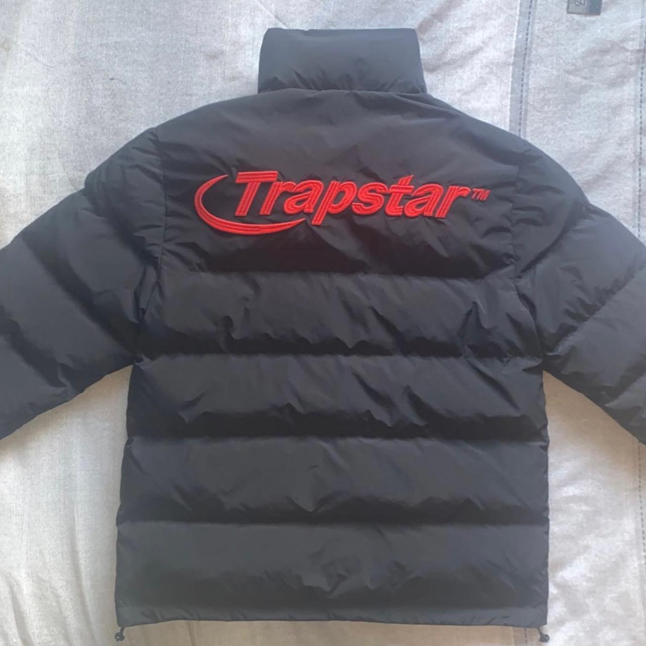 Mens Trapstar Hyperdrive black and red puffer... Depop