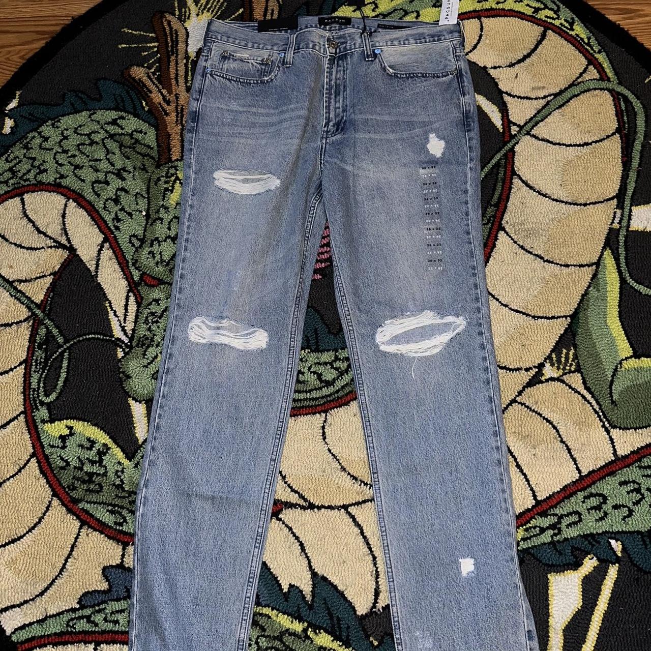 Blue Ripped Pacsun Jeans Size 38 x 32 Brand New - Depop