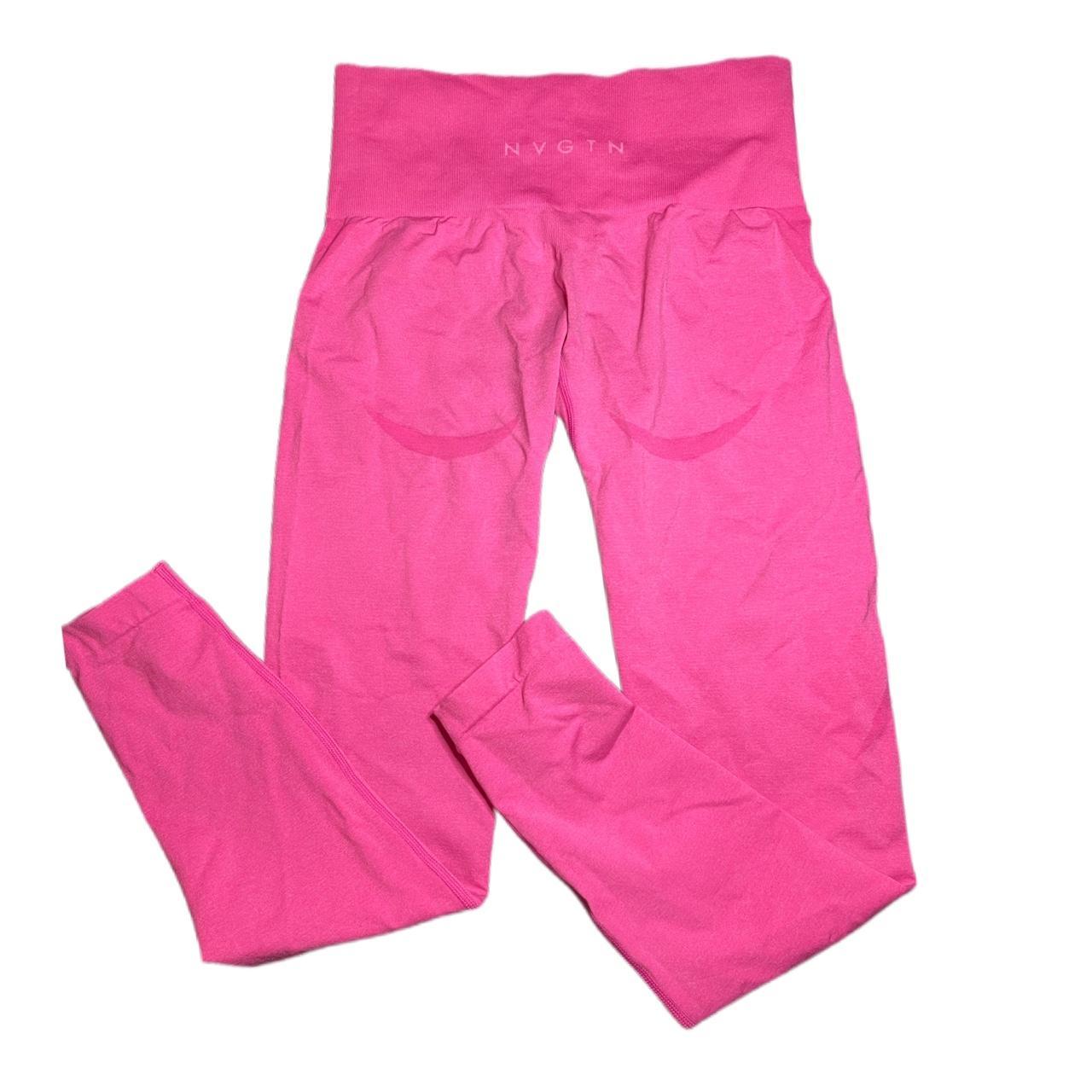 NVGTN Leggings Size small, bright pink color w/ - Depop