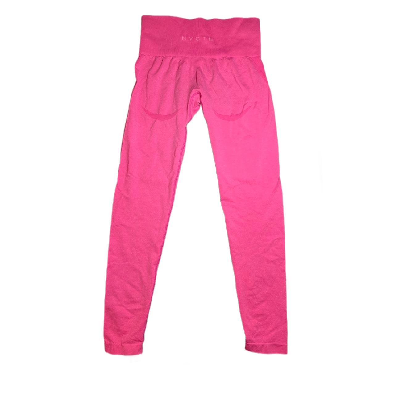 pink nvgtn seamless workout leggings worn to try - Depop