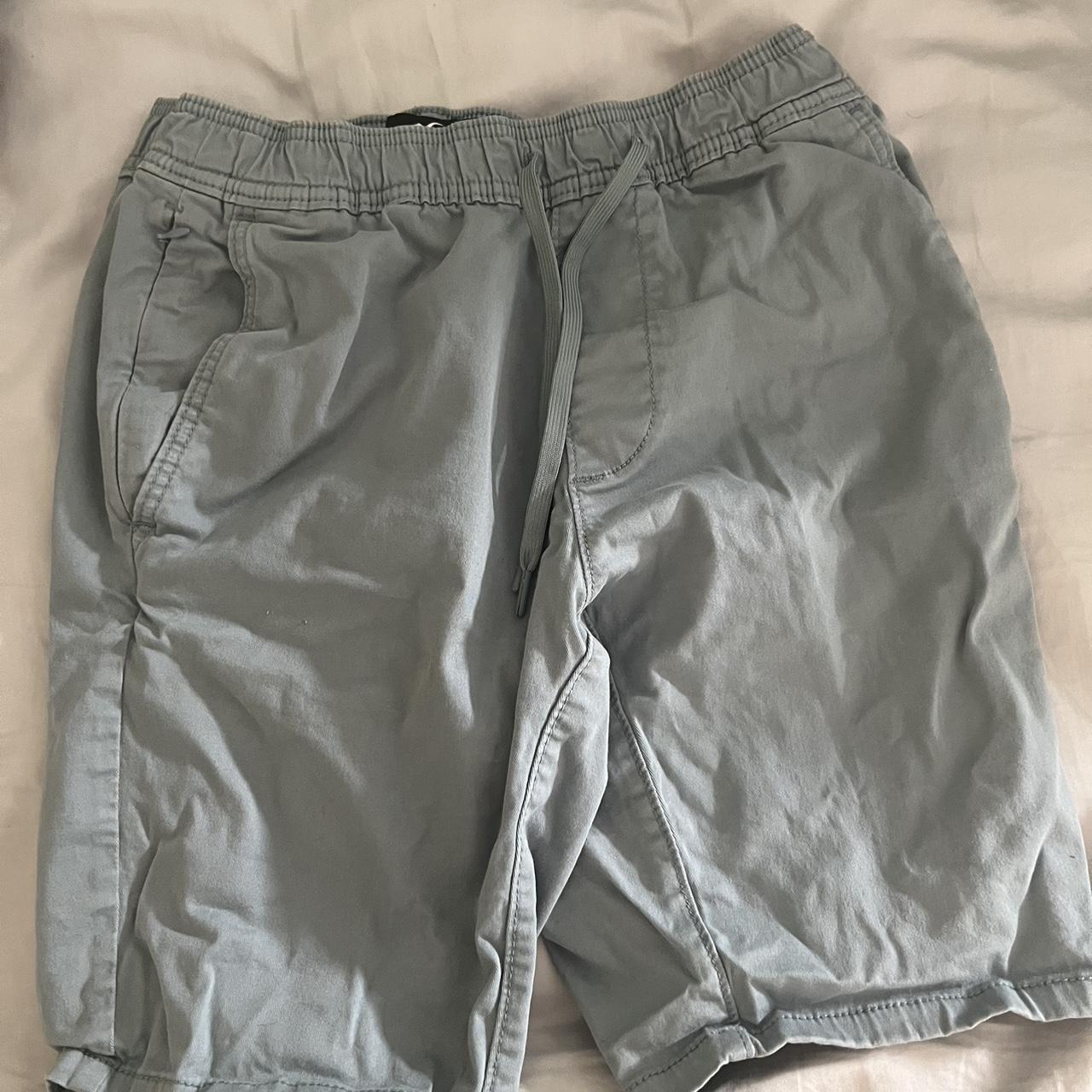 Hollister jogger shorts Light blue/Turquoise Depop