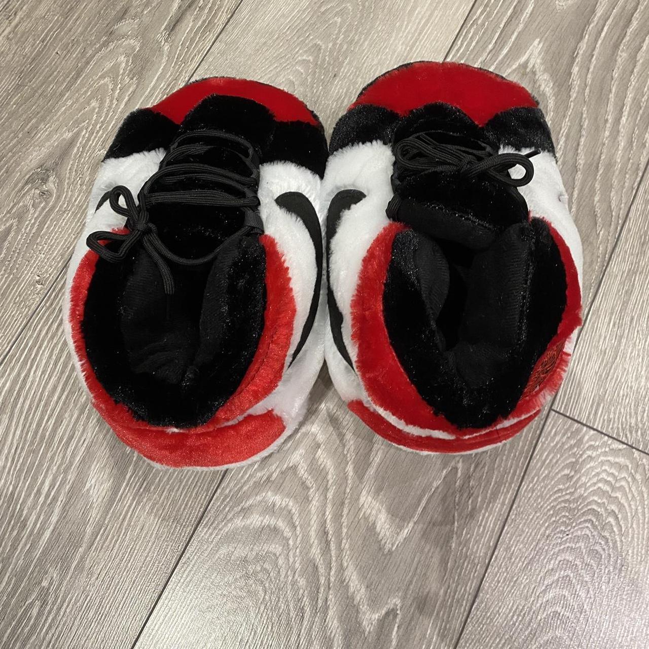 Red & Black Jordan Sneaker Slippers | One... - Depop