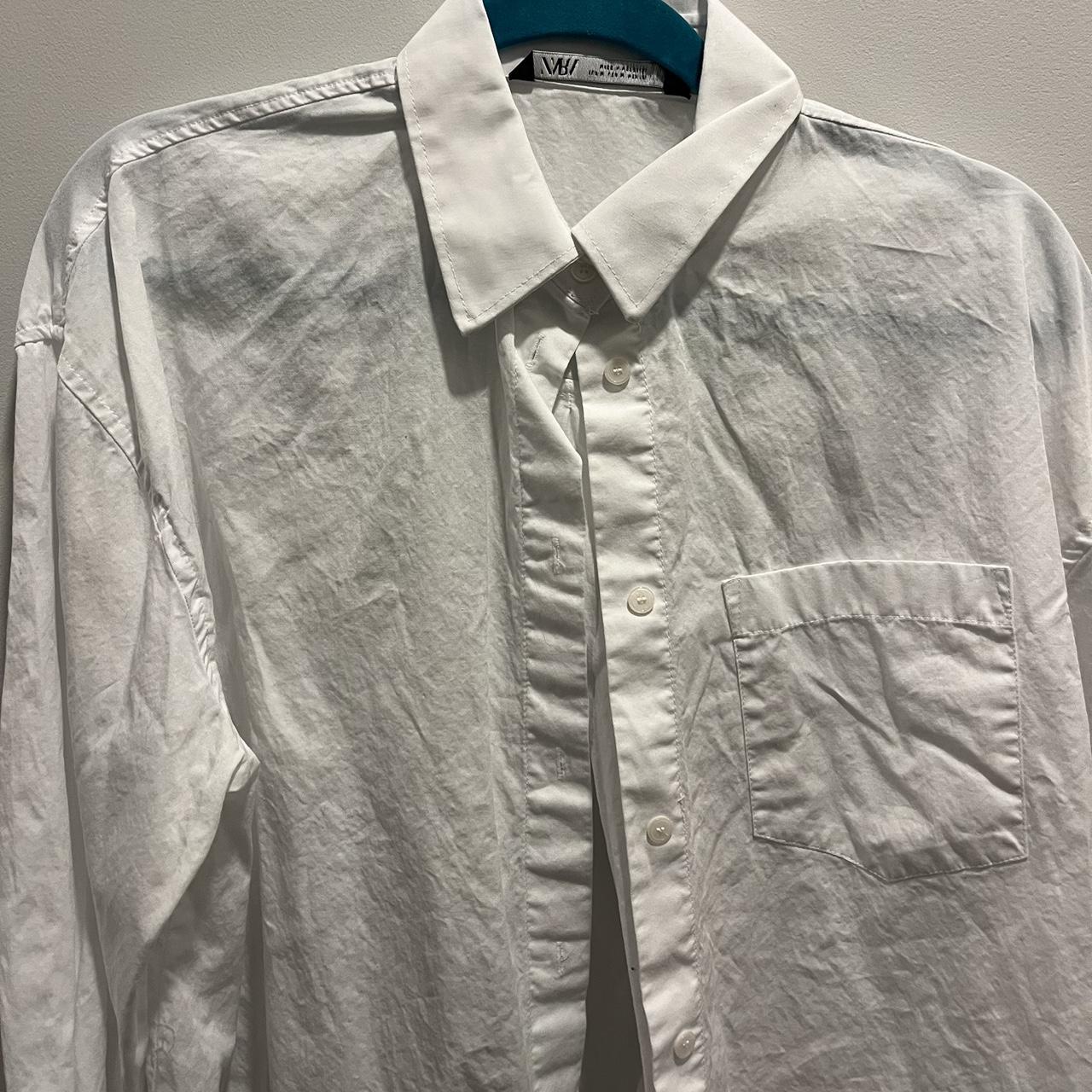 Zara Women's White Polo-shirts | Depop