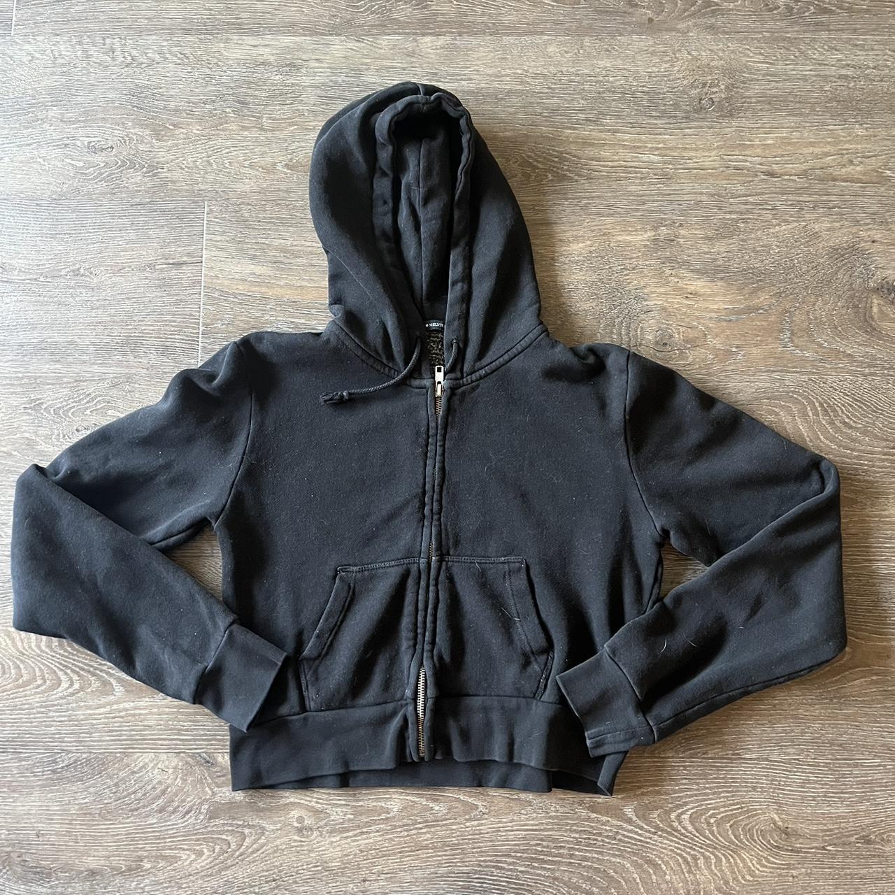 Brandy Melville Small Black Hoodie S... - Depop