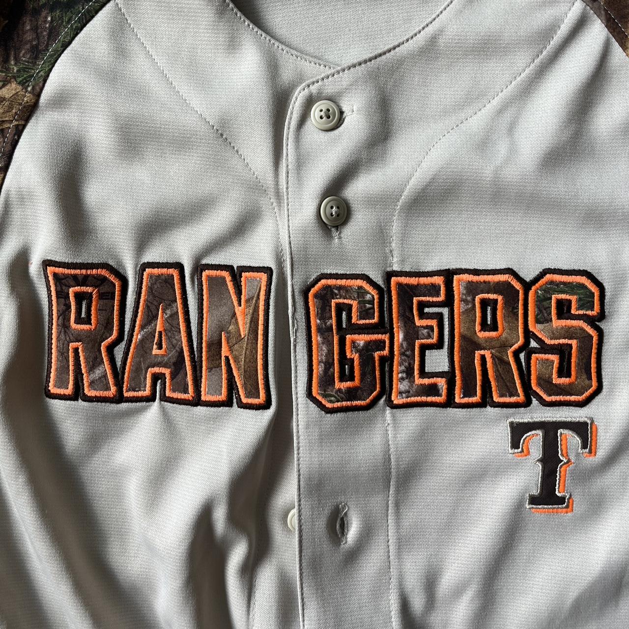 2000s Texas Rangers Tan & Camo Jersey XL - Depop