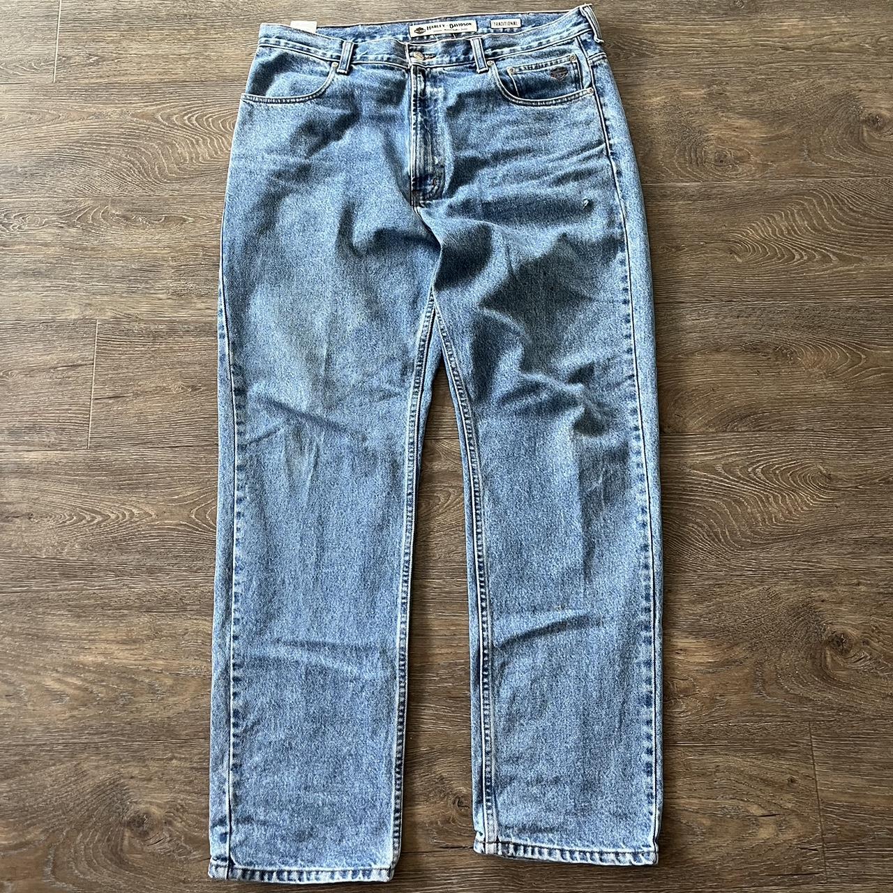 Harley Davidson Traditional Fit Blue Jeans... - Depop