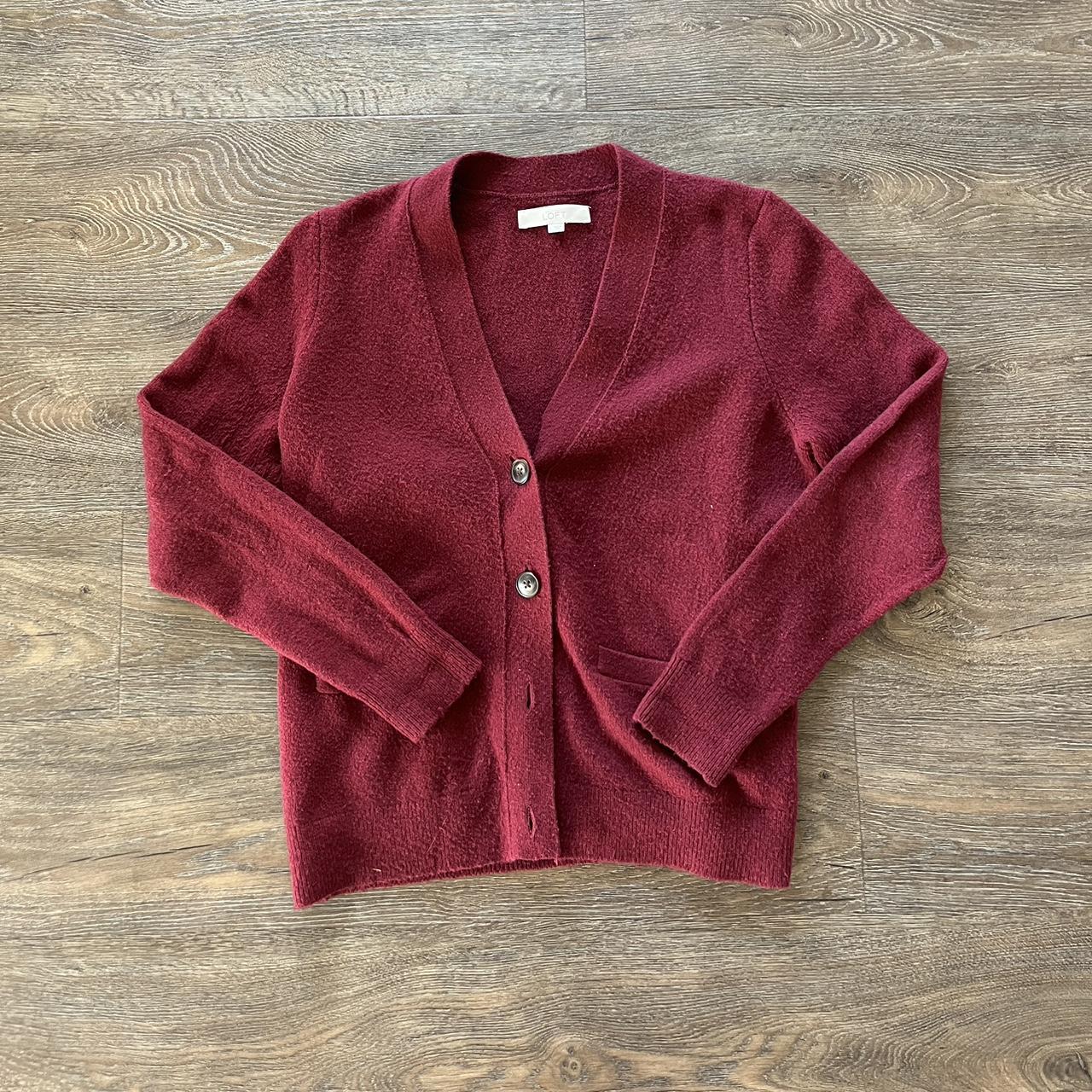 Soft Loft Red Cardigan Sweater L (22x26) Condition... Depop