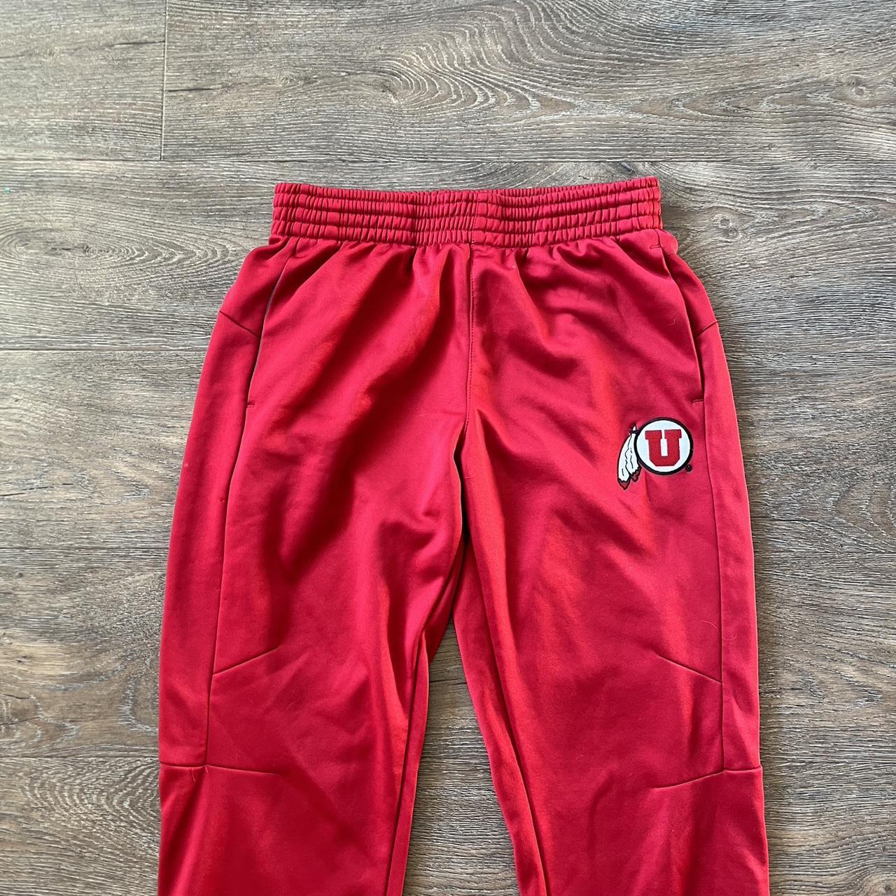 Men’s Red Utah University College Sweatpants Size... Depop