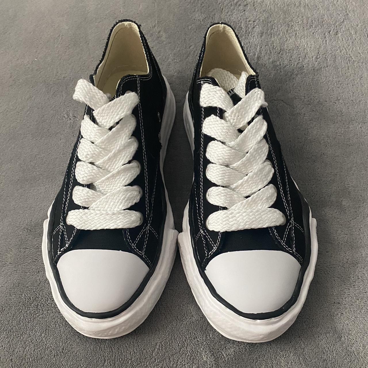 Maison Mihara Yasuhiro Men's Black and White Trainers | Depop