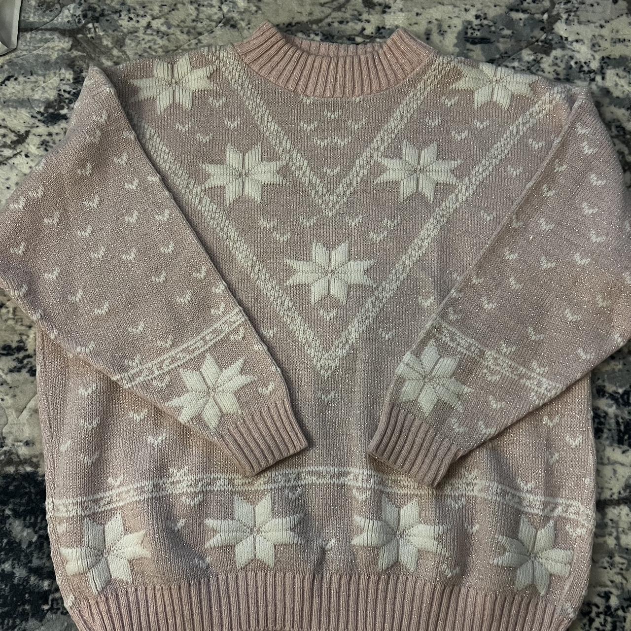 Light pink Christmas sweater winter uglysweater... Depop