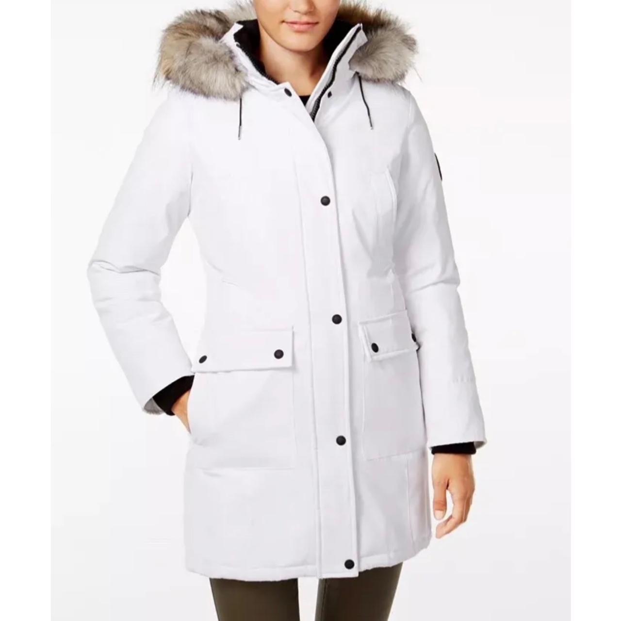 calvin klein performance coat faux fur