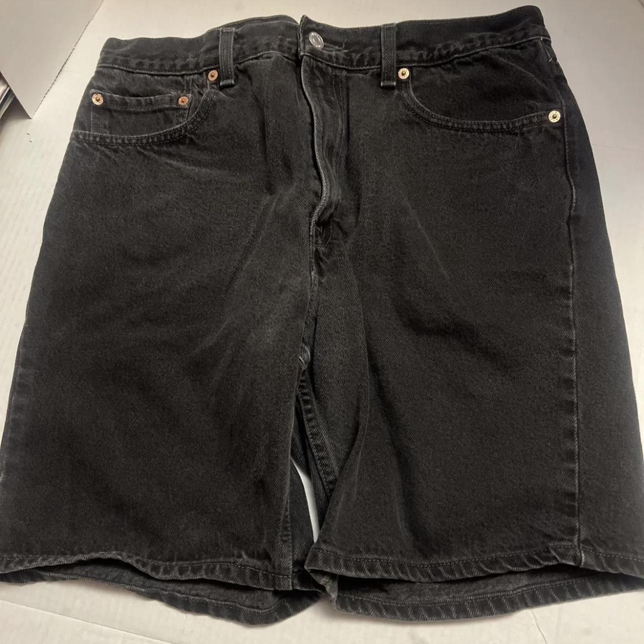 Levi's Men's Black and Grey Shorts | Depop