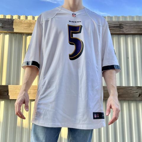 white joe flacco jersey