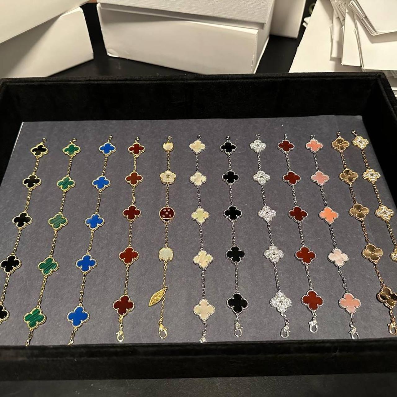 いラインアップ Cleef Van & Depop | clover onyx black and silver Arpeh アクセサリー