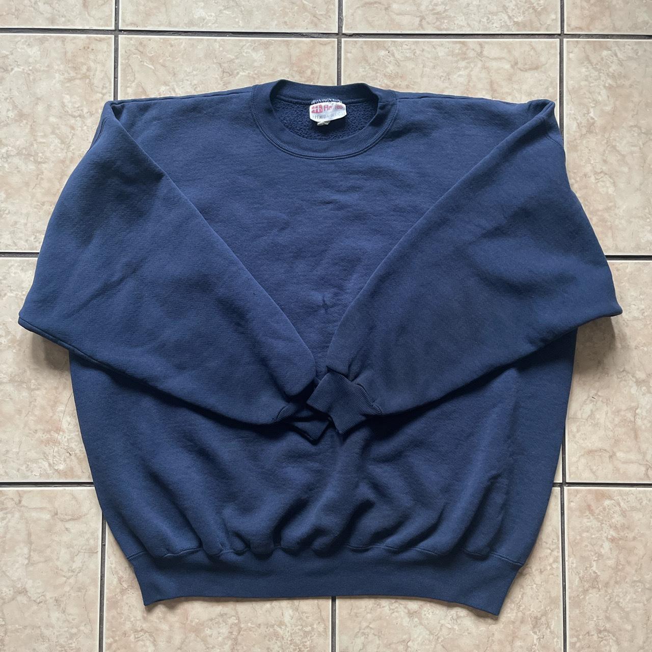 Vintage 90s Hanes Premium Weight Crewneck Sweatshirt... - Depop