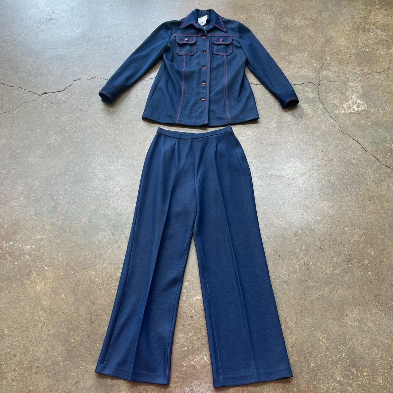 American Vintage Women's Navy and Blue Suit