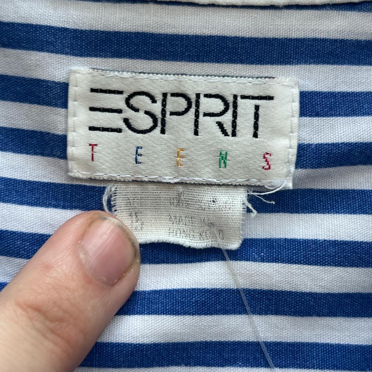 Espirit Women's Blue and White Shirt (3)
