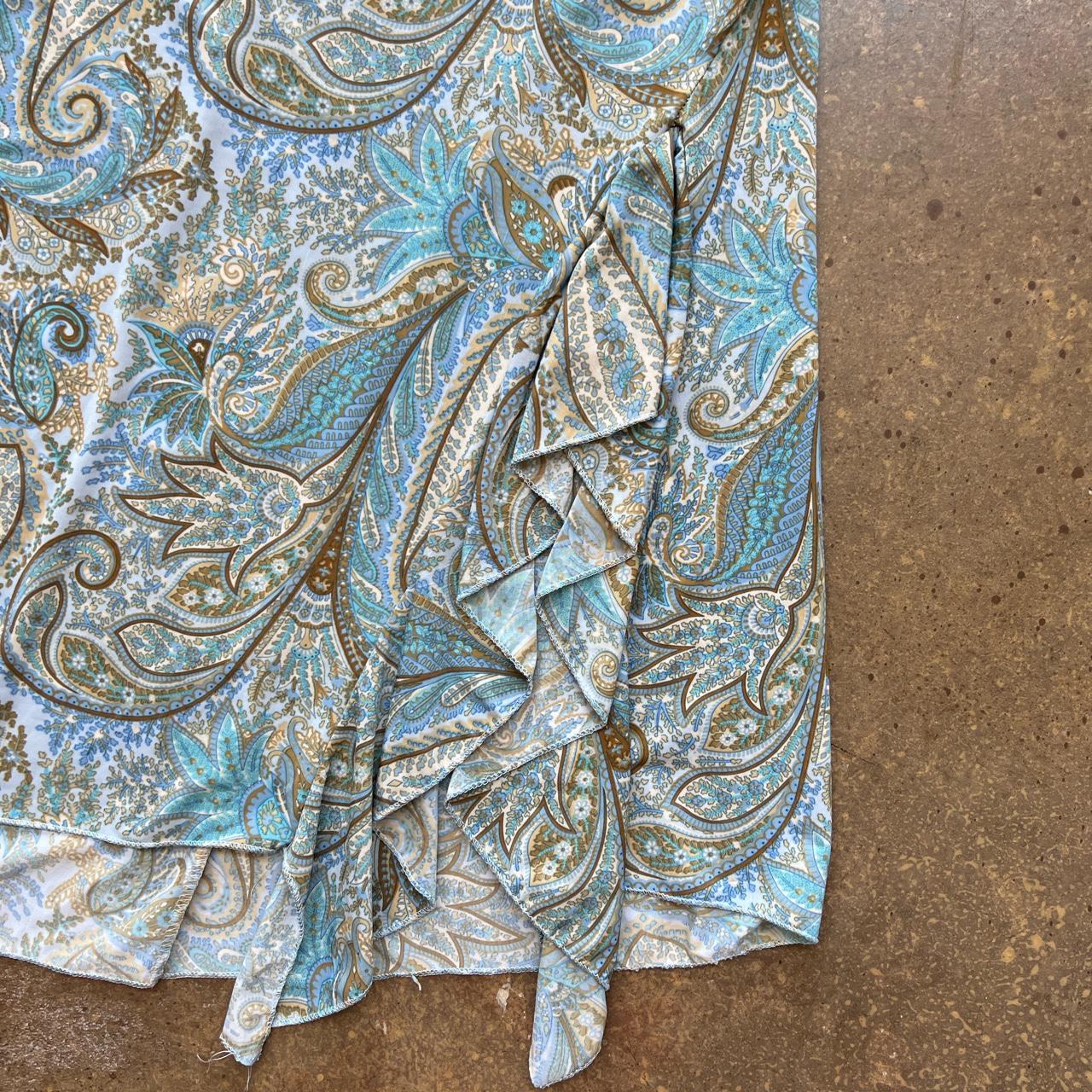 Goddess Women's Blue and Tan Dress (4)