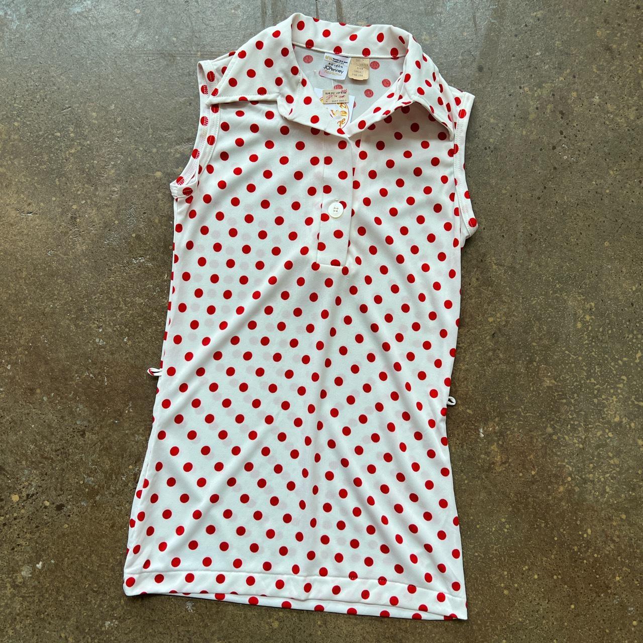 JCPenney Women's White and Red Shirt Depop