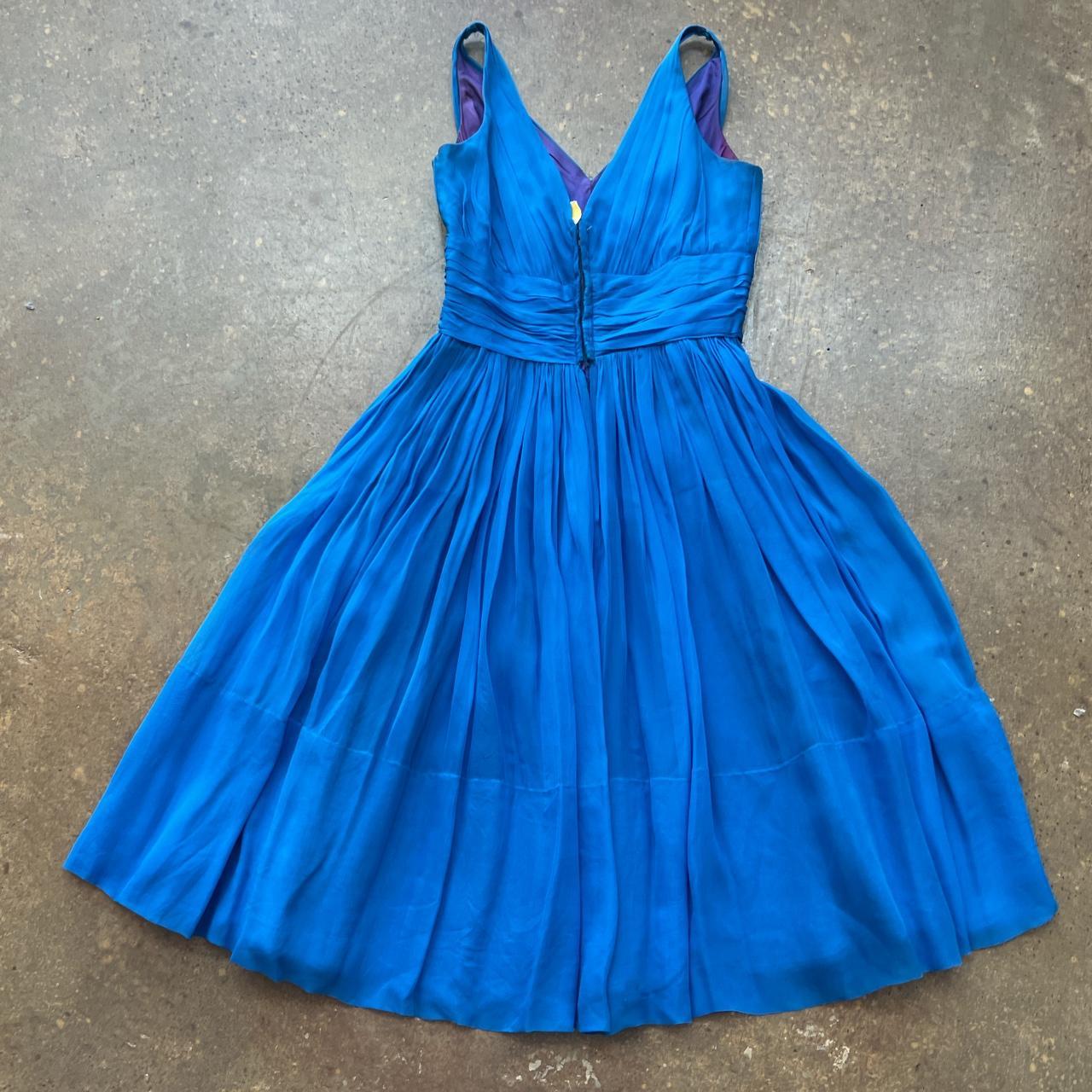 Vintage 1960s blue midi dress