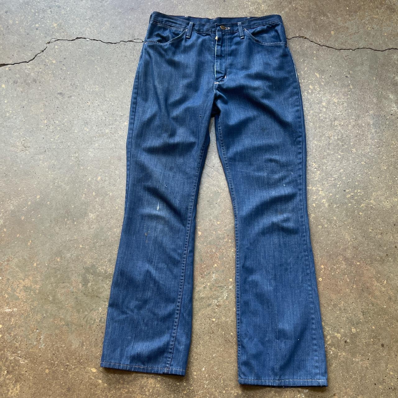 70's Wrangler Denim Shirt | Men's | XS | Skinny Fit | Mid Blue
