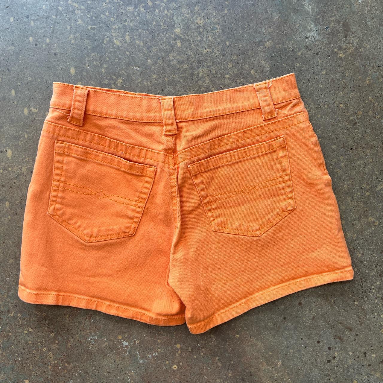 Vintage Y2K early 2000s era orange shorts! Mid... - Depop